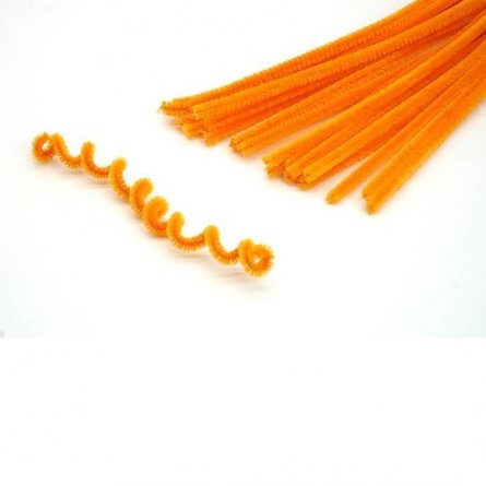 Материал декоративный "Проволока пушистая" Апплика, 30 см, 25 штук, оранжевый., пакет с европодвесом фото 2