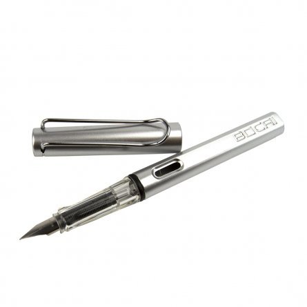 Ручка перьевая, Alingar, черная, 0,5 мм, пластиковый корпус, цвет металлик, картонная упаковка фото 1
