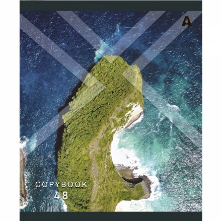 Тетрадь 48л., А5, клетка, Alingar "Необычный пейзаж", скрепка, мелованый  картон ( стандарт), блок офсет, 5 дизайнов в пленке т/у фото 6