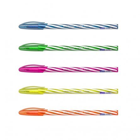 Ручка шариковая Erich Krause "Neo Stick Candy", 0,7 мм, синий, игольчатый наконечник, фактурный, цветной, пластиковый корпус, пластиковая упаковка фото 3