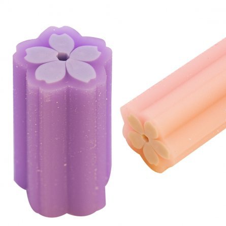 Ластик Yalong "Цветы вишни", синтетический каучук, фигурный, цвет ассорти, 55х23 мм, картонная упаковка фото 2