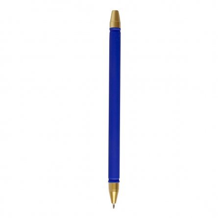 Ручка шариковая на масляной основе Alingar, 0,7 мм, синяя, игольчатый наконечник, круглый, синий, Soft touch корпус, картонная упаковка фото 2