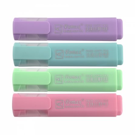Набор текстовыделителей, 4 цвета, пастель, Alingar, "HIGHlighter", прямоугольный корпус, скошенный, пенал ПВХ, европодвес фото 2