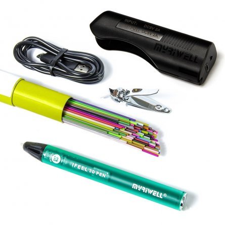 Ручка 3D Myriwell RP300A-B, пластик PCL - ассорти, зеленая, картонная упаковка фото 5