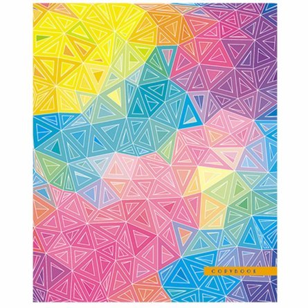 Тетрадь 48л., А5, линия, Апплика "Цветная мозаика", скрепка, мелованный картон фото 1