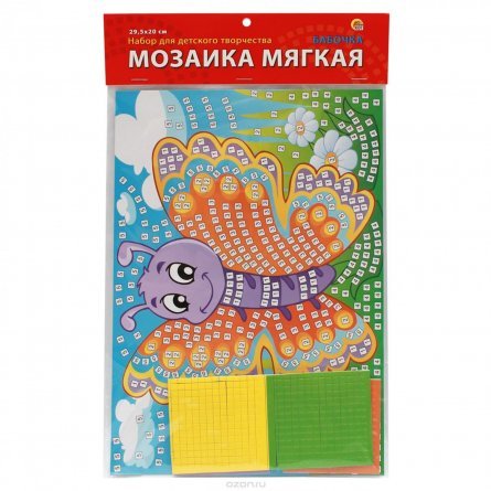Мозаика мягкая Рыжий кот, А4, пакет с европодвесом, "Бабочка" фото 1