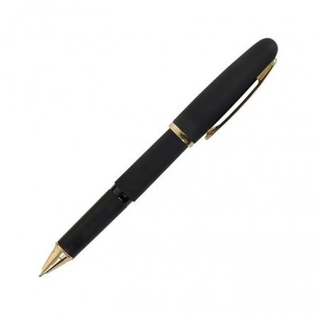 Ручка масляная LOREX "Grande Soft", 0,5 мм, синяя, металлизированный наконечник, круглый, цветной, прорезин. корпус фото 2