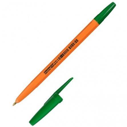 Ручка шариковая "CORVINA 51 VINTAGE" (Universal), зеленая, 1 мм, оранжевый пластиковый корпус, картонная упаковка фото 1