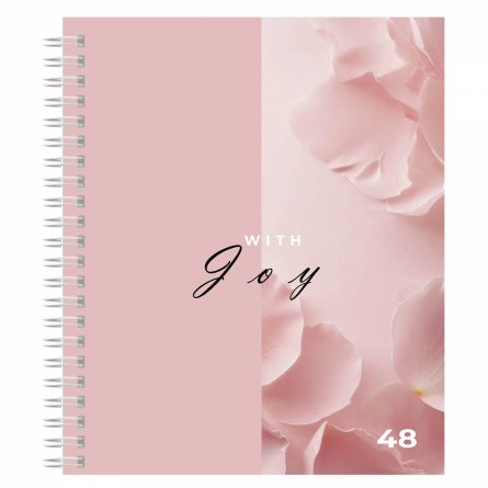 Тетрадь А5 48л., клетка, Alingar, гребень, блок офсет, мелованный картон (стандарт), "Нежность", 4 дизайна в пленке т/у фото 4