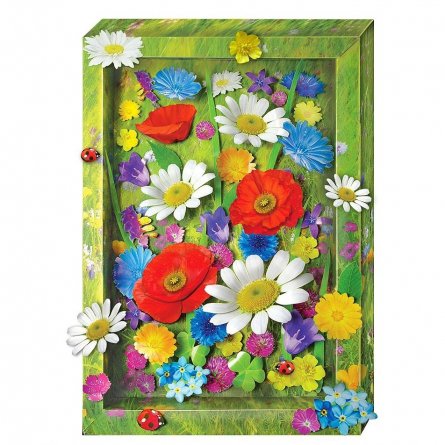 Набор для изготовления картины Клевер, 290х200х30 мм, картонная упаковка, "Полевые цветы" фото 1