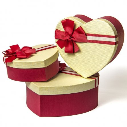 Набор подарочных коробок, "Сердце", 3шт, ассорти, 18*21*8, 14*18*7, 12*15*5 см фото 3