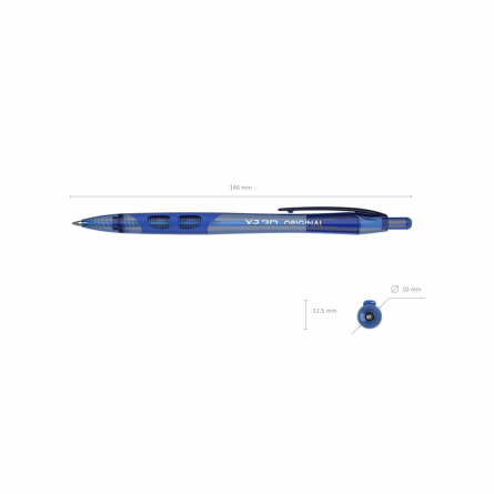 Ручка шариковая, автоматическая Erich Krause "XRL-30", 0,7 мм, синяя, резиновый грип, круглый, тонированный, пластиковый корпус, картонная упаковка фото 2