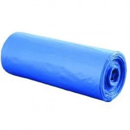 Мешки для мусора unibob 50*60 см, 30л, 12 мкм., голубые с завязками, 20шт/рул фото 1