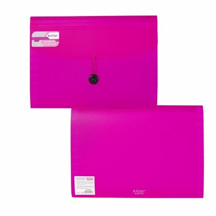 Папка-картотека на резинке и пуговице  Alingar, A4, "Neon", 328х235х31 мм, 12 отделений, ассорти, неон фото 14