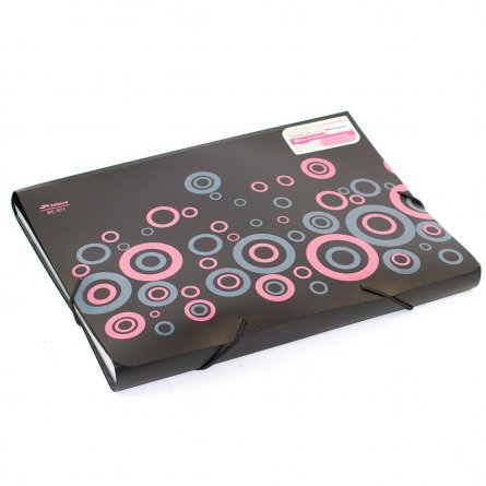 Папка-картотека на резинке Sahand, A4, "Black C", 328х235х32 мм, 600 мкм, 13 отделений, цветная, матовая фото 5