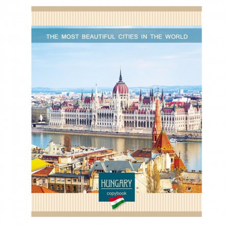 Тетрадь 96л., А5, линия, Проф-Пресс "Красивейшие города Европы", скрепка, мелованный картон фото 3