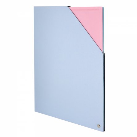 Папка архивная Alingar, A4, 330*250 мм, пластик, 1500 мкм, на резинке с 4 файлами, голубая фото 2