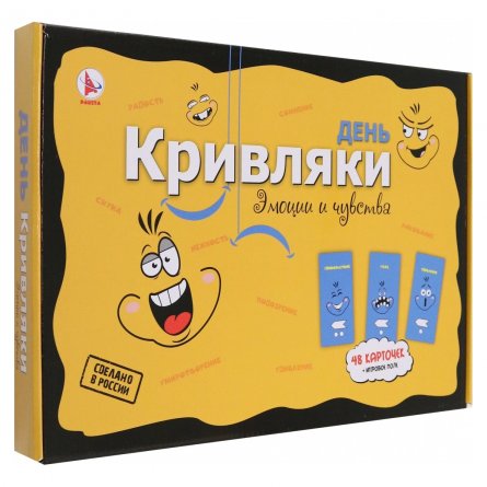 Игра-ходилка, с заданиями, Ракета, "День Кривляки. Эмоции и чувства",  подарочная коробка фото 1