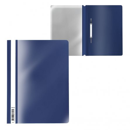 Папка-скоросшиватель пластиковая ErichKrause Fizzy Classic, A4, синий (в пакете по 20 шт.) фото 1