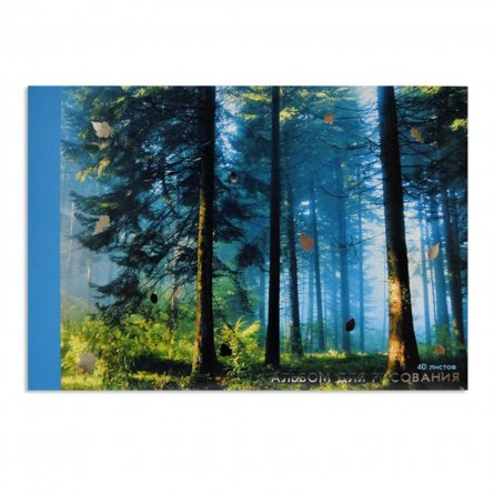 Альбом для рисования А4 40л., Канц-Эксмо, КБС, мелованный картон, "Магия леса" фото 1