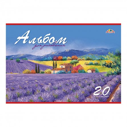 Альбом для рисования А4 20л., Апплика, на скрепке, мелованный картон, "Альпийский луг" фото 1