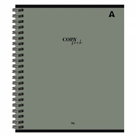 Тетрадь 96л., А5, клетка, Alingar, гребень, блок офсет, мелованный картон, "Copybook", 2 дизайна в пленке т/у фото 2