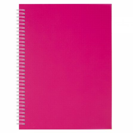 Тетрадь 96л., А4, клетка, Alingar, гребень, блок офсет, цветной пластик, "Розовый" фото 1