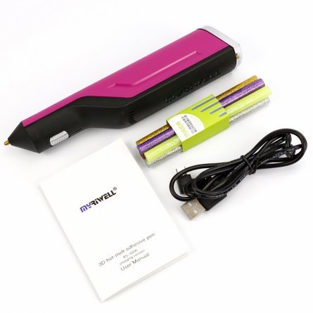 Ручка 3D Myriwell RS100A charging vercion, темно-розовая, ABS, картонная упаковка фото 2