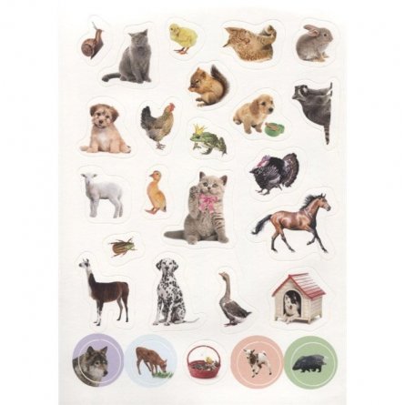 Книга с наклейками, Проф-Пресс, " 100 наклеек. Мир животных" фото 2