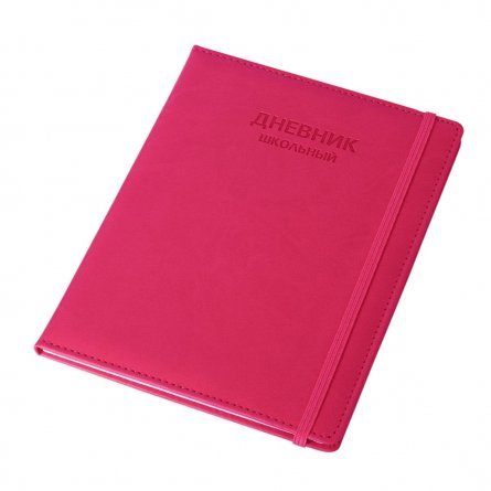 Дневник школьный Alingar 1-11 кл., 48л., 7БЦ, иск.кожа, поролон,тиснение, закругленные углы, на резинке, "Classic style" Pink фото 4