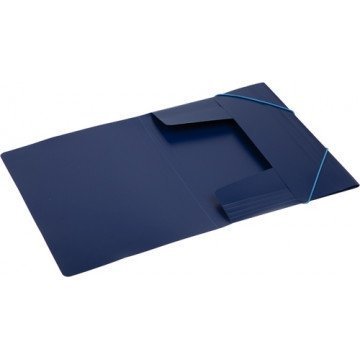 Папка на резинке А4, пластик, синяя фото 2