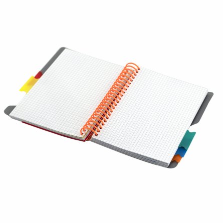 Тетрадь 200л., А4, клетка, Alingar "Завитки", гребень, пластиковая обложка, с разделителями, Чёрный фото 3