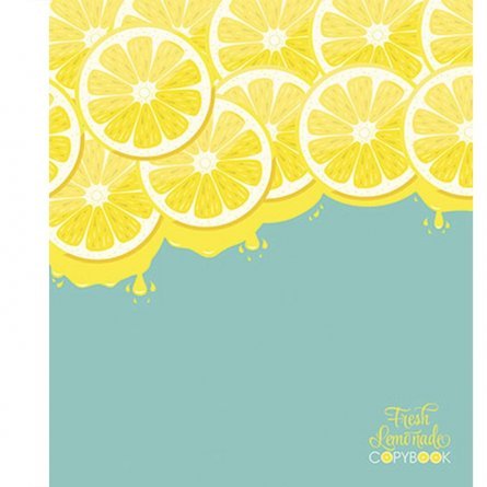 Тетрадь 80л., А5, клетка, Апплика "Сочный лимон", мелованный картон, глиттер фото 1