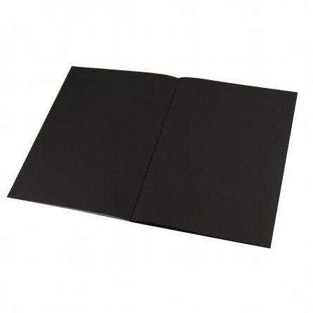 Скетчбук  А4 20л., Полином , на скрепке,  "SKETCHBOOK BLACK 120", черная бумага фото 3