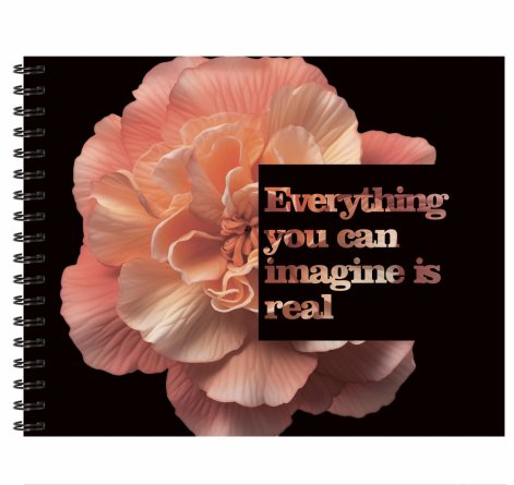 Блокнот А6+, гребень, Alingar, мелованный картон, Soft touch+ выб УФ лак, 48 л., клетка, "Цветы", ассорти фото 5