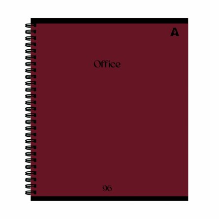 Тетрадь 96л., клетка, Alingar, гребень, блок офсет, мелованный картон, "Office" фото 1