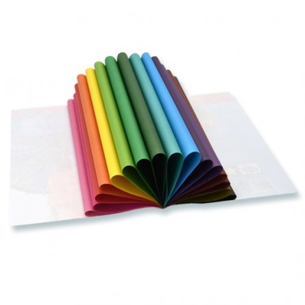 Бумага цветная Апплика, А4, двухсторонняя, немелованная, 16 листов, 16 цветов, картонная папка, "Зайка-морковка" фото 2