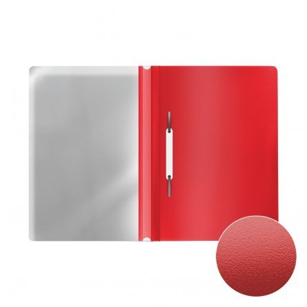 Папка-скоросшиватель пластиковая ErichKrause Fizzy Classic, A4, красный (в пакете по 20 шт.) фото 3