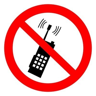 Наклейки ТЦ Сфера "Запрещено пользоваться мобильным телефоном" фото 1