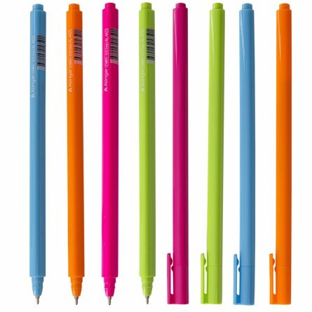 Ручка шариковая Alingar "NELI-C", 0,7 мм, синяя, игольчатый наконечник, круглый, цветной, пластиковый корпус, пластиковая упаковка фото 2