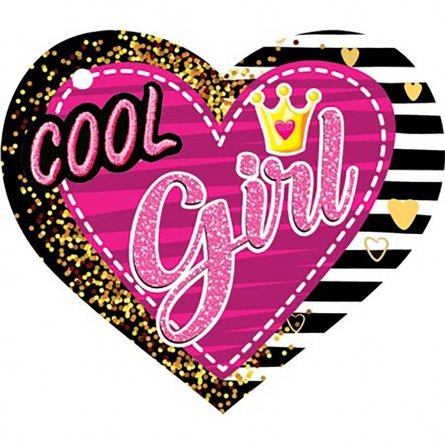 Мини-подвеска (мини-открытка) "COOL girl", 58х67 мм фото 1