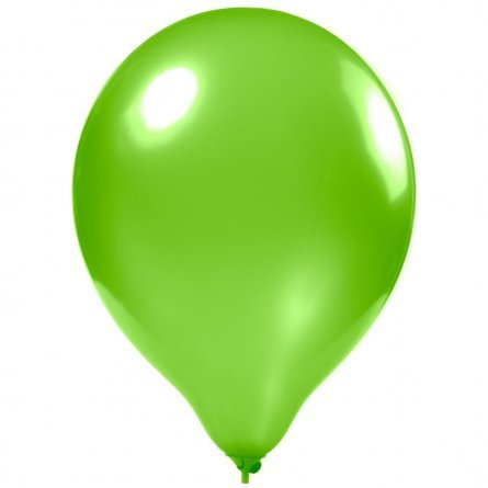 Шар воздушный металлик №12, св.зеленый, 100шт/уп фото 1