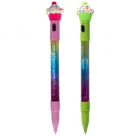 Ручка гелевая Alingar "Кексики", с подсветкой, 0,5 мм, синяя, игольчатый наконечник, цветной пластиковый корпус фото 3