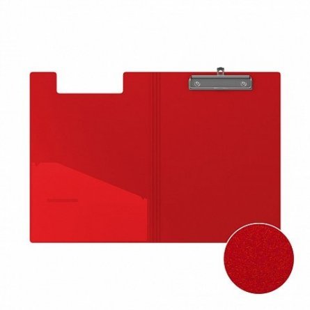 Папка-планшет с верхним зажимом ErichKrause, А4, 227х320х15 мм, пластик, 1300 мкм, "Classic" красный фото 3