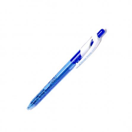 Ручка шариковая Alingar "Frosty", 0,7 мм, синяя, автоматическая, грип, фактурный, тонированый, пластиковый корпус, картонная упаковка фото 1