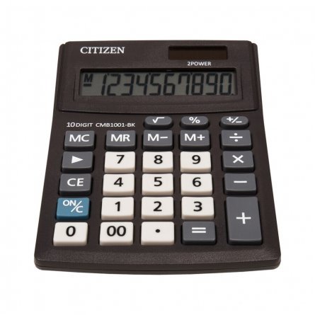 Калькулятор CITIZEN 10 разрядов, двойное питание, 102*137*31 мм, черный, "CMB1001-BK" фото 1