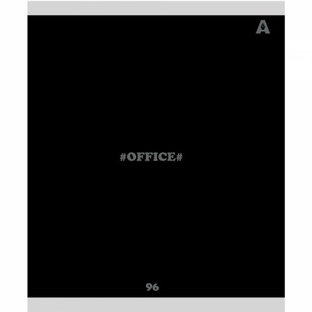 Тетрадь 96л., А5, линия, Alingar "Office line", скрепка, мелованный картон (стандарт), блок офсет, 5 дизайнов в пленке т/у фото 2