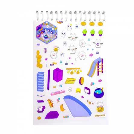 Наклейки для творчества - антистресс блокнот, 135*195 мм, "Sticker Collection", MINI, 3D стикеры, 20 комнат, 20 листов с наклейками, пакет с европодв. фото 29