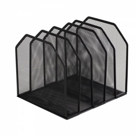 Лоток для бумаг вертикальный Alingar, металл, 240 мм, черный, настольный фото 5