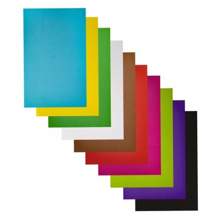Материал для творчества фоамиран Alingar, А4, 1 мм, 10 цветов, ассорти, упаковка полиэтилен фото 2
